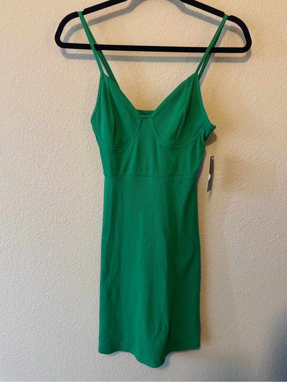 Wild Fable ribbed bustier  Green Spaghetti Strap Mini Dress